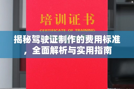 伊宁揭秘驾驶证制作的费用标准，全面解析与实用指南