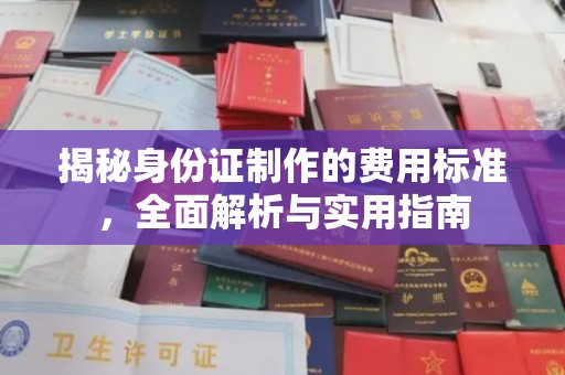 伊宁揭秘身份证制作的费用标准，全面解析与实用指南